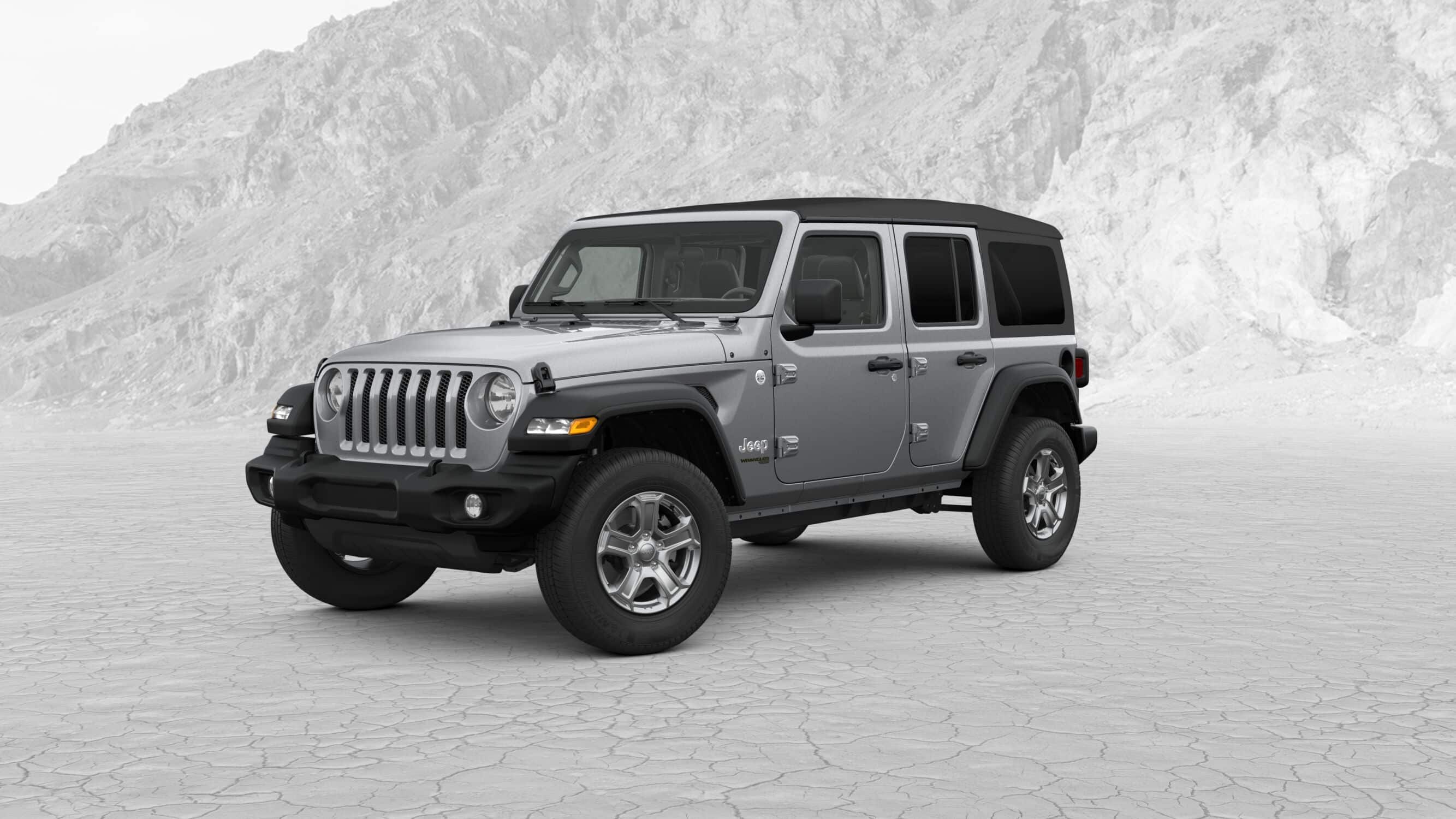 2019 Jeep Wrangler Unlimited Sport S Silver Exterior Front Picture